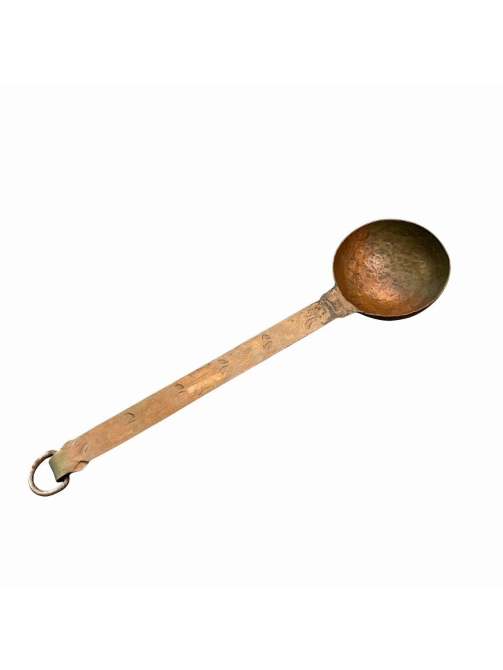 Vintage 12” Hammered Copper Serving Ladle
